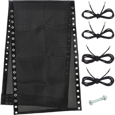 Tissu de Rechange 159 48cm pour Chaise Longue Pliante Zéro Gravité Noir avec Cordelette pour Chaises de Camping Chaises Longues de Jardin et Transats. (1/5)