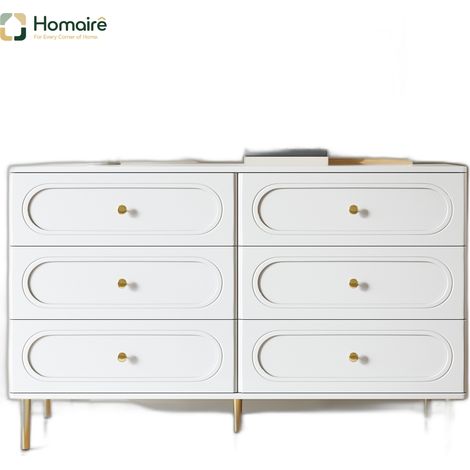 Colonnes de rangement en mdf blanc 120 x 40 x 75 cm HOMAIRE (1/5)