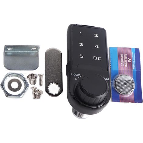 Serrure de sécurité à code numérique, clavier tactile électronique, pêne dormant, serrure à code pour armoire de bureau. (1/5)
