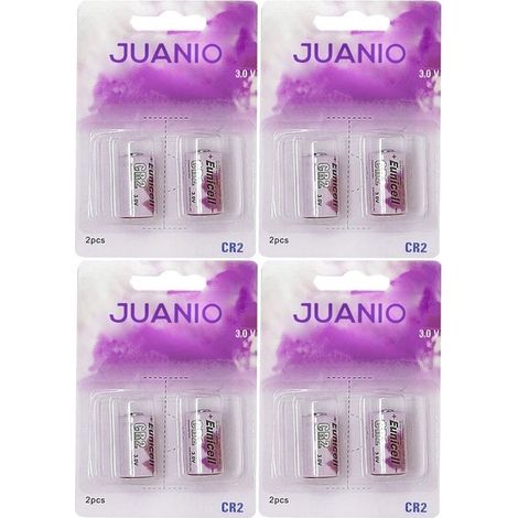 Lot de 8 Piles lithium type CR2 compatibles CR-2 CR15270 3V 800mAh - Juanio - (1/2)