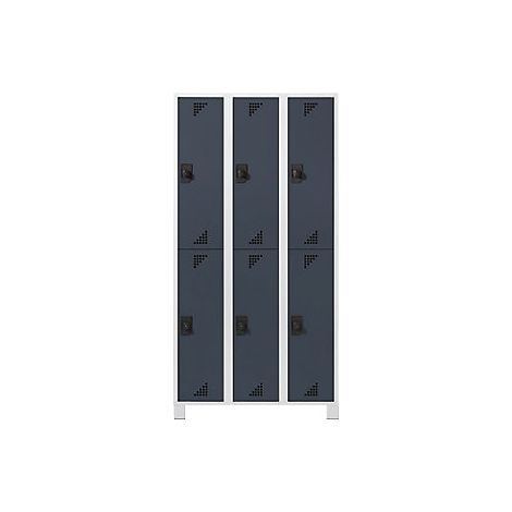 eurokraft pro Armadietto a due piani Bremen 3 scomparti