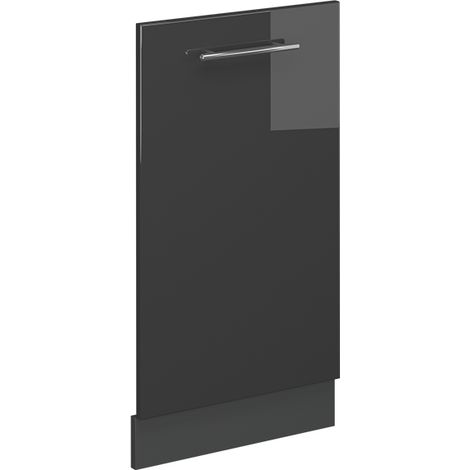 Pannello frontale della lavastoviglie Fame-Line, Antracite lucido, 45 cm senza piano di lavoro, Vicco