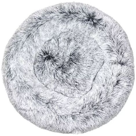 Lit pour chat, coussin moelleux, doux lavable pour chiens chats (dégradé gris, 50 cm), Enlé (1/4)