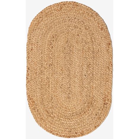 Zerbino ovale in juta naturale (73x46,5 cm) Never SKLUM (1/5)