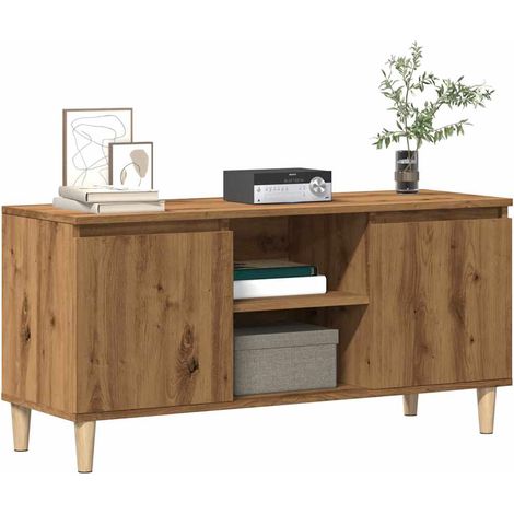Mueble para TV madera de ingeniería roble artisan 102x35x50 cm vidaXL (1/5)