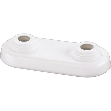 Flamco Rosace double plate 10-22mm x entraxe 50mm Kst. blanc, F44214