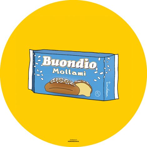 Tovaglietta Tonda Buondio D35 cm Gialla