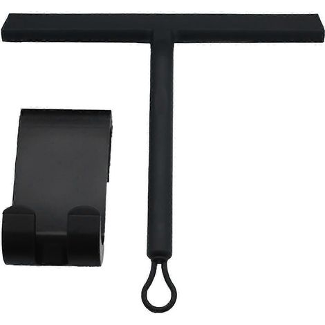 Brosse de nettoyage pour vitres multifonctionnelle avec crochet de suspension, idéale pour les portes de douche en verre. (1/5)