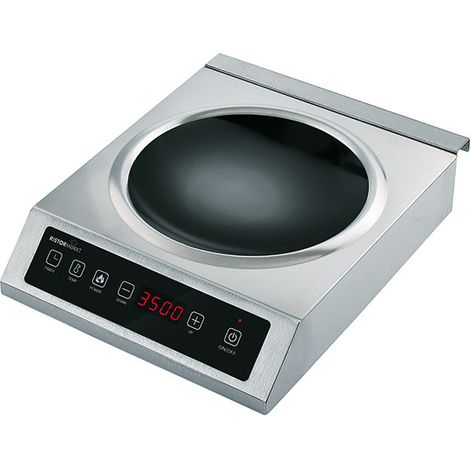 Wok à induction 3,5 kW, Ø 280 mm 340x445x110 mm - VIRTUS