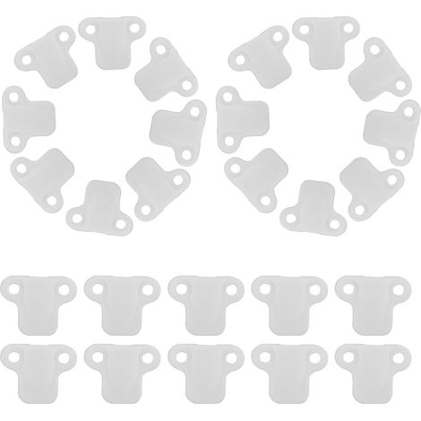 Clips pour cordon lumineux LED x50, plastique, blanc durable (1/5)