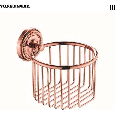 Retro Badezimmerregal in Roségold – Luxuriöse und leichte Sanitärarmaturen-Zubehör, dekorativer Wandhandtuchhalter (1 Stück)-lsw (1/2)
