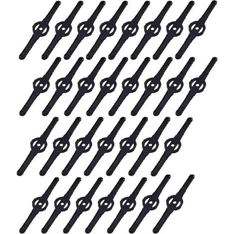 30 cuchillas negras para desbrozadora, cuchillas de plástico para recortadora, accesorios para recortadora (1/3)