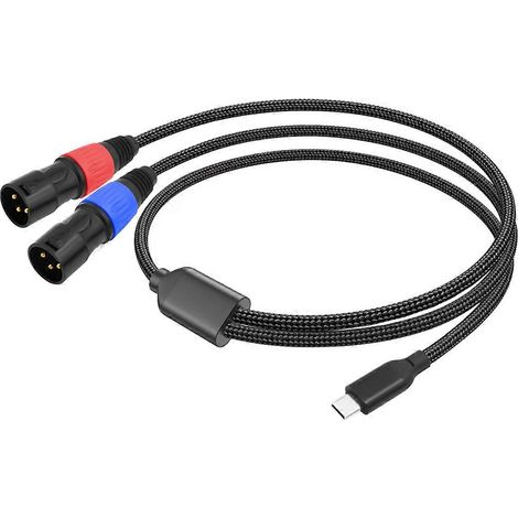 USB-C auf Dual-XLR-Stecker-Aux-Audiokabel (300 cm)