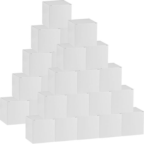 30 cajitas de regalo blancas pequeñas, de 5x5x5 cm. Cajas de cartón blancas con tapa para regalos, fiestas, cumpleaños, bodas, comuniones, collares, pendientes y dulces. (1/5)