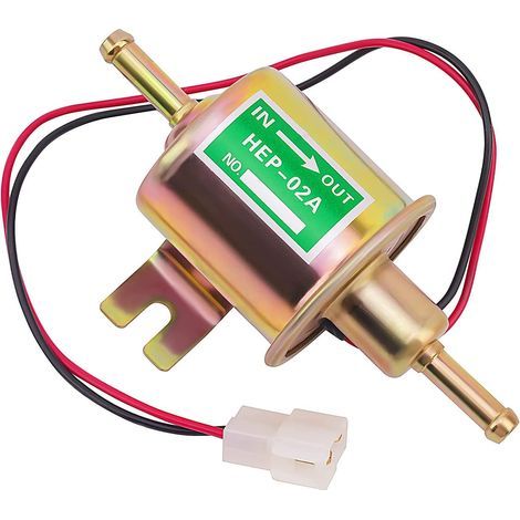 Pompe carburant universelle bateau voiture électrique – Basse pression 12V HEP-02A, pour essence, compatible plupart véhicules, couleur or (1/5)