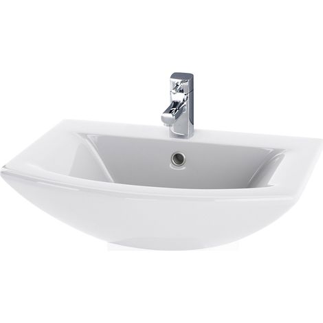 Nuie Asselby Wall Hung Cloakroom Basin 500mm Wide - 1 Tap Hole (1/3)