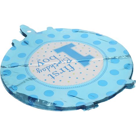 50 ballons en aluminium bleus pour le 1er anniversaire, décorations pour le 1er anniversaire des garçons et des bébés, et décorations d'anniversaire en forme de poisson. (1/5)
