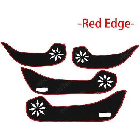 Seitenkantenschutz Türinnenschutz Teppich Autotür Anti-Kick-Pad Aufkleber für Dongfeng AX7 2015-2017 Zubehör - rote Kante