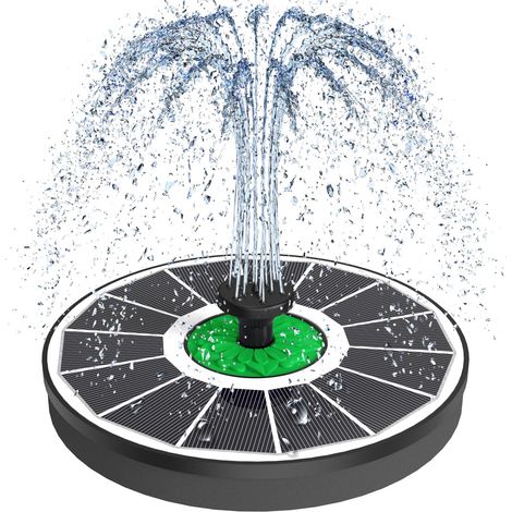 Fontaine Solaire, 3.5W Solaire Flottant Extérieur Fontaine Pompe Bassin Solaire avec 8 Buses pour Bain d'oiseaux, Étang, Piscine, Patio, Jardin Fontaine, Décoration de Jardin