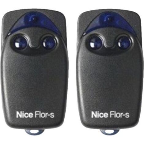Télécommande NICE FLO2R-S code tournant, 2 pièces, compatible pour portail et porte de garage (1/2)