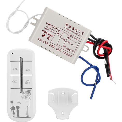 Télérupteur mural sans fil 1 canal 220V, récepteur de commutation intelligente avec émetteur de télécommande (1/5)
