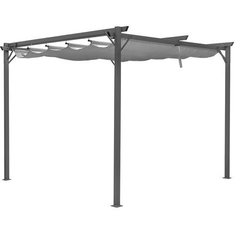 Hortan Gazebo Pergola 3 x 4 Metri Con Telo Impermeabile Richiudibile E Struttura Rettangolare In Acciaio Inossidabile (1/5)