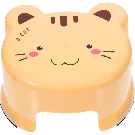 Plastique Petit Marchepied Antidérapant Jaune pour Garçon et Filles (1/5)