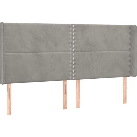 Maison Exclusive - Kopfteil mit Ohren Hellgrau 203x16x118/128 cm