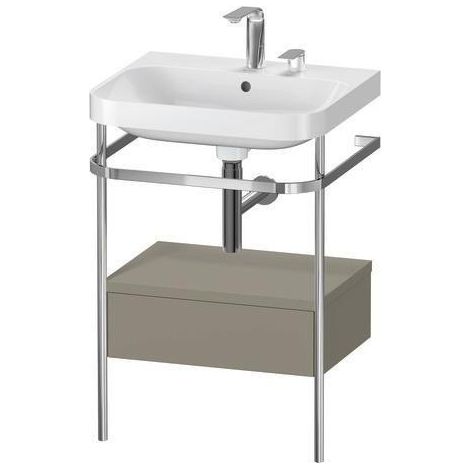 Ensemble lavabo HAPPY D.2 PLUS 575x490mm sans trou de robinetterie, blanc super mat
