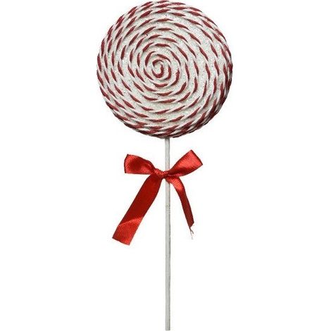 Suspension Sucette Rouge Et Blanc 28Cm (1/2)
