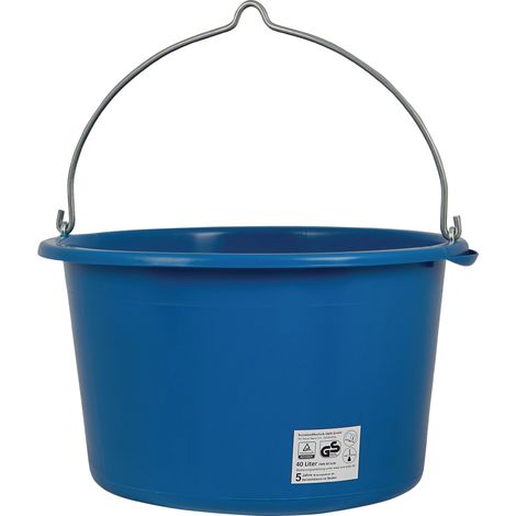 Seau à mortier 40 L, bleu grue (1/2)