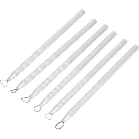 Ensemble de 6 outils de gravure et de sculpture en alliage d'aluminium pour la poterie et la sculpture sur argile. (1/5)