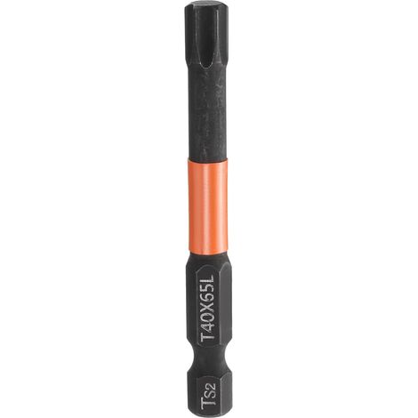Embout Tournevis Torx T40 Tige Hexagonale 1/4" Long 2.56" (65mm) (1/5)