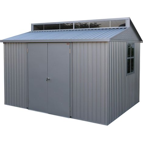DURAMAX Abri de jardin aluminium 10 x 8 avec lucarne - fenêtre latérale - surface 7,24 m² (1/5)