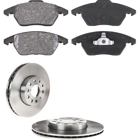 KIT FRENI ANTERIORI compatibile con VW CADDY III MVP / SPACE WAGON (2KB,2KJ,2CB,2CJ) - DISCHI + PASTIGLIE OEM: P 85 146 , P 85 075 , P 85 072 / 17521 , 17558 , 17522 /SOSTITUZIONE DIRETTA/BASSA POLVER (1/5)