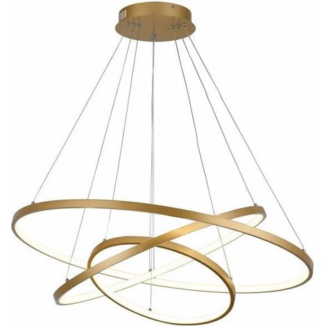 Suspension LED Cataleya 3 anneaux or 58W 4000K Reality