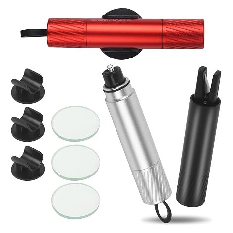 Marteau De Securite Voiture, Brise Vitre Coupe Ceinture Support, Accessoires (1/5)