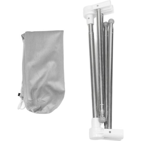 Étendoir à linge portable et pliable pour les voyages, idéal pour le camping, le séchage du linge, les caravanes et une utilisation intérieure et extérieure. Étendoir à linge rétractable en acier inox (1/5)