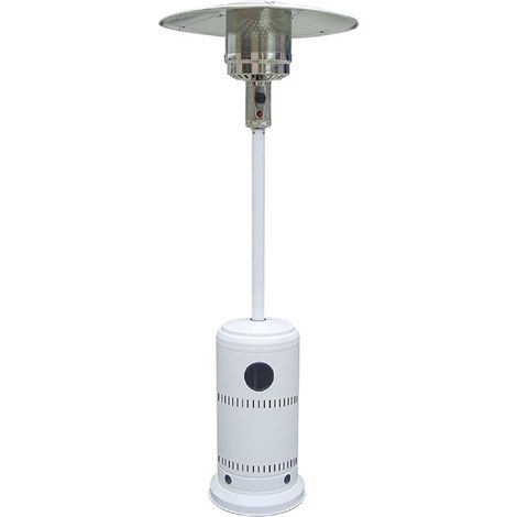 Stufa radiante a fungo a gas in bombole 13 kW con ruote Ø cm 80 x h 220 -Verniciata bianca (1/5)