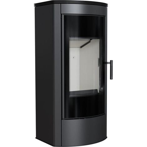 Kaminofen aus stahl KRATKI TITAN Panorama Ø 150 11 kW mit Türfeder (1/5)