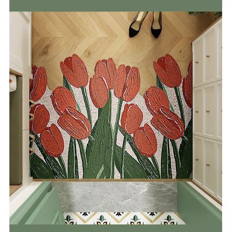Tapis d'entrée anti-poussière à boucles, tapis de porte en PVC antidérapant - Tianxuanzhihua Loop - 60 x 90 cm