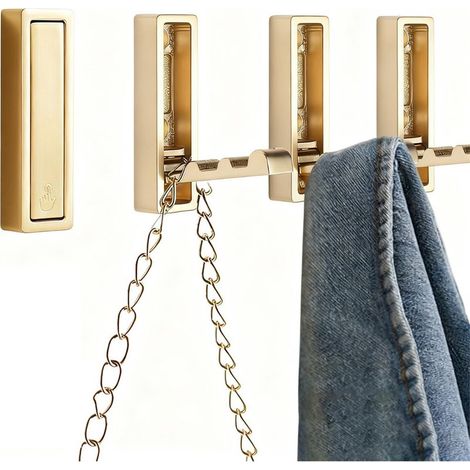 Alliage d'aluminium pliable crochet 4 pièces de cuivre carré sans diamant