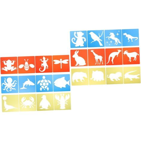 24pièces Pochoirs Animaux Pour Modèles De Peinture Pour Dessin Et (1/5)