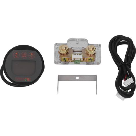 Jauge de batterie étanche mesure précise 8‑120V capacité testeur 100A pour voiture électrique rond indicateur de charge (1/5)