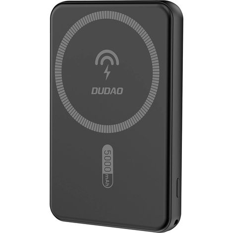 Banco de energía magnético de 5000 mAh con cargador inductivo MagSafe, negro (1/5)
