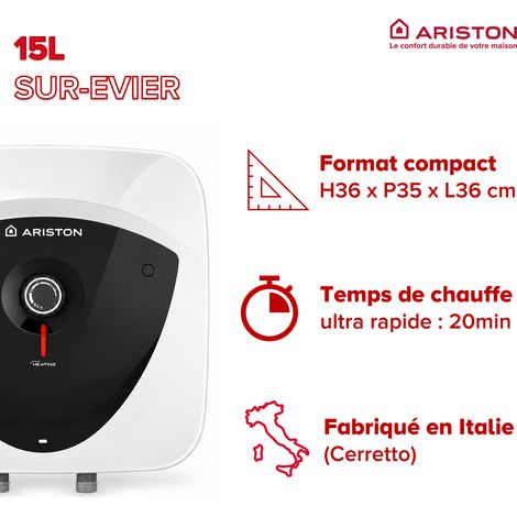 Chauffe-eau Electrique ANDRIS LUX 15L Sur Évier - Ariston Professionnel