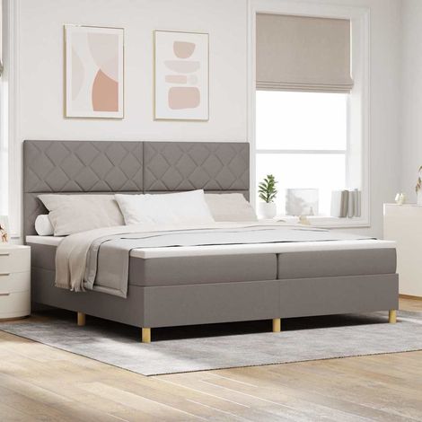 Letto a Sorgente LED con testiera Talpa 200 x 200 cm Tessuto vidaXL (1/5)