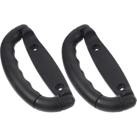 Poignée Pliante Noire en Plastique pour Boîte de Batterie, 3 Pièces Design Ergonomique Antidérapant, pour Boîtier Lithium et Solaire, Format 4, 9x2, 2x0, 8 Pouces (1/5)