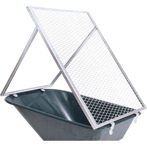 TRUTZHOLM Schubkarren Durchwurfsieb Gartensieb 100x60cm Sieb Kompost Gitter Durchwurfgitter Erdsieb (1/3)