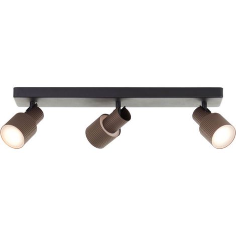 Spot en saillie 3 lumières Cadiz noir avec du bronze - G01416/76